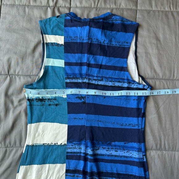 Anthropologie Striped Bodycon Midi Sleeveless Dress Corey Lynn Carter M - Picture 5 of 7